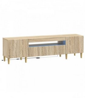 vidaXL LED TV Cabinet Sonoma Oak Engineered Wood — V0672276444