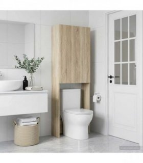 vidaXL Toilet Cabinet DELFT Sonoma Oak 66 x 25.5 x 190 cm