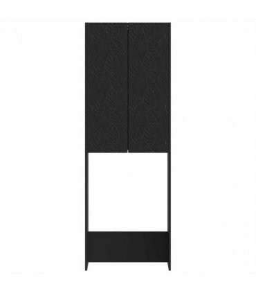 vidaXL Toilet Cabinet DELFT Black 66 x 25.5 x 190 cm Engineered Wood