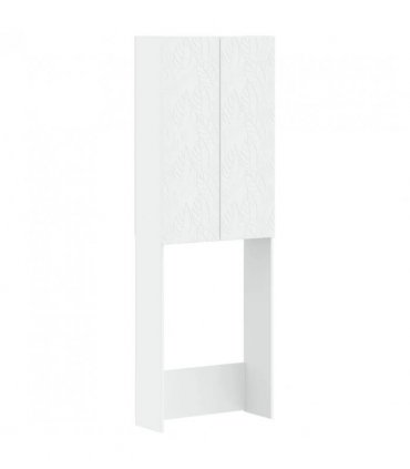 vidaXL Toilet Cabinet DELFT White 66 x 25.5 x 190 cm Engineered Wood