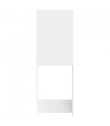 vidaXL Toilet Cabinet DELFT White 66 x 25.5 x 190 cm Engineered Wood
