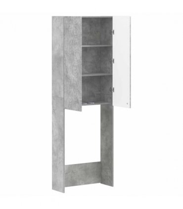 vidaXL Toilet Cabinet DELFT Concrete Grey 66 x 25.5 x 190 cm