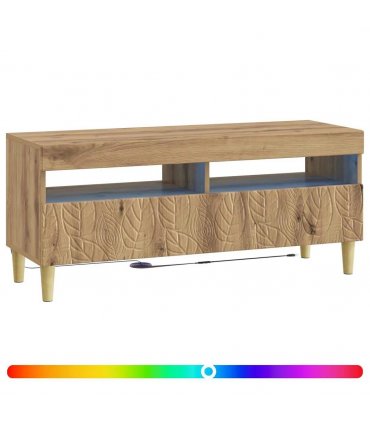 vidaXL LED TV Cabinet Artisan Oak Engineered Wood — V0672276458