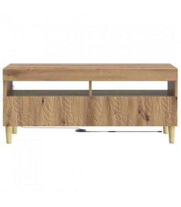 vidaXL LED TV Cabinet Artisan Oak Engineered Wood — V0672276458
