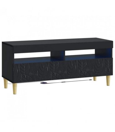 vidaXL LED TV Cabinet Black Engineered Wood — V0672276459