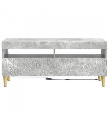 vidaXL LED TV Cabinet Concrete Grey Engineered Wood — V0672276461