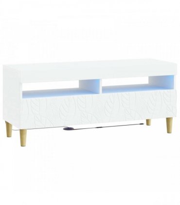 vidaXL LED TV Cabinet White Engineered Wood — V0672276462