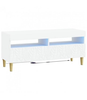 vidaXL LED TV Cabinet White Engineered Wood — V0672276462