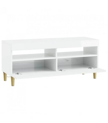 vidaXL LED TV Cabinet High Gloss White Engineered Wood — V0672276463