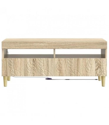 vidaXL LED TV Cabinet Sonoma Oak Engineered Wood — V0672276464