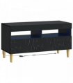 vidaXL LED TV Cabinet Black Engineered Wood — V0672276467
