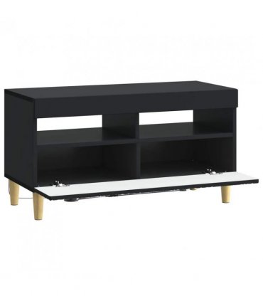 vidaXL LED TV Cabinet Black Engineered Wood — V0672276467