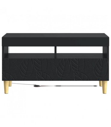 vidaXL LED TV Cabinet Black Engineered Wood — V0672276467