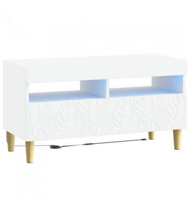 vidaXL LED TV Cabinet White Engineered Wood — V0672276472