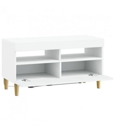 vidaXL LED TV Cabinet White Engineered Wood — V0672276472