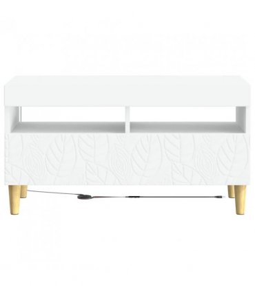 vidaXL LED TV Cabinet White Engineered Wood — V0672276472