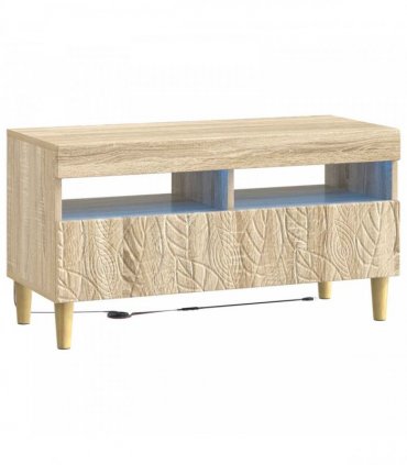 vidaXL LED TV Cabinet Sonoma Oak Engineered Wood — V0672276473