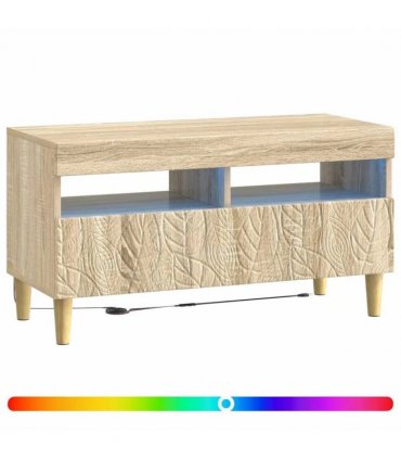 vidaXL LED TV Cabinet Sonoma Oak Engineered Wood — V0672276473