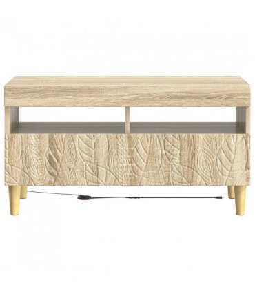 vidaXL LED TV Cabinet Sonoma Oak Engineered Wood — V0672276473