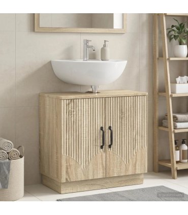 vidaXL Bathroom Sink Cabinet HOORN Sonoma Oak 59.5 x 31.5x 56 cm