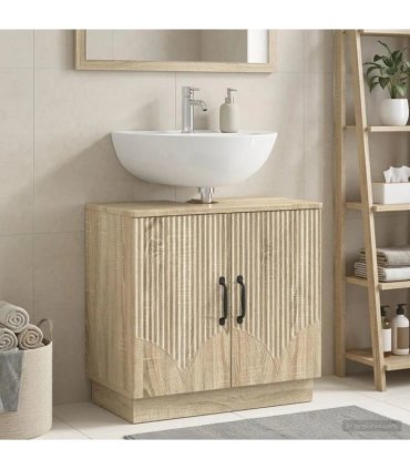 vidaXL Bathroom Sink Cabinet HOORN Sonoma Oak 59.5 x 31.5x 56 cm