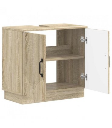 vidaXL Bathroom Sink Cabinet HOORN Sonoma Oak 59.5 x 31.5x 56 cm