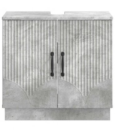 vidaXL Bathroom Sink Cabinet HOORN Concrete Grey 59.5 x 31.5x 56 cm