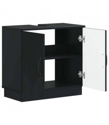 vidaXL Bathroom Sink Cabinet HOORN Black 59.5 x 31.5x 56 cm