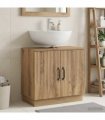 vidaXL Bathroom Sink Cabinet HOORN Artisan Oak 59.5 x 31.5x 56 cm
