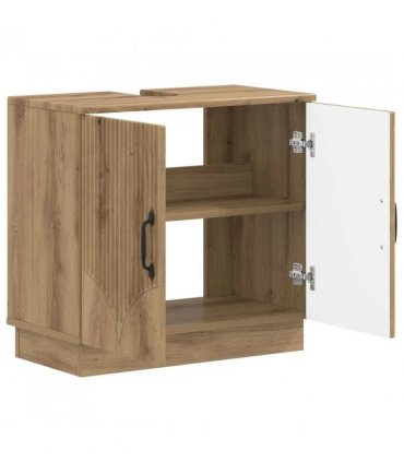 vidaXL Bathroom Sink Cabinet HOORN Artisan Oak 59.5 x 31.5x 56 cm