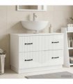 vidaXL Bathroom Sink Cabinet HOORN High Gloss White 82 x 41x 56 cm