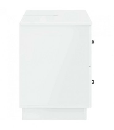 vidaXL Bathroom Sink Cabinet HOORN High Gloss White 82 x 41x 56 cm