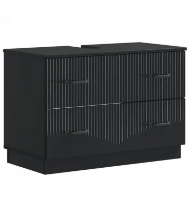 vidaXL Bathroom Sink Cabinet HOORN Black 82 x 41x 56 cm