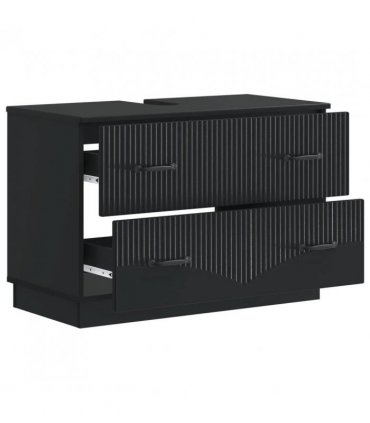 vidaXL Bathroom Sink Cabinet HOORN Black 82 x 41x 56 cm