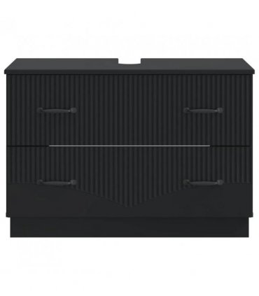 vidaXL Bathroom Sink Cabinet HOORN Black 82 x 41x 56 cm