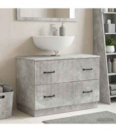 vidaXL Bathroom Sink Cabinet HOORN Concrete Grey 82 x 41x 56 cm