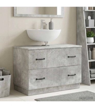 vidaXL Bathroom Sink Cabinet HOORN Concrete Grey 82 x 41x 56 cm