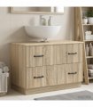 vidaXL Bathroom Sink Cabinet HOORN Sonoma Oak 82 x 41x 56 cm