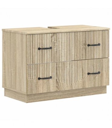 vidaXL Bathroom Sink Cabinet HOORN Sonoma Oak 82 x 41x 56 cm