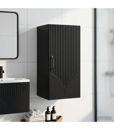 vidaXL Bathroom Wall Cabinet HOORN Black 30 x 31 x 59 cm