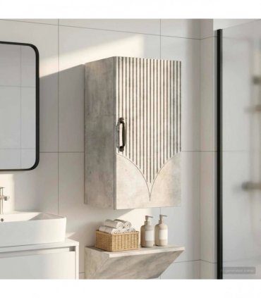 vidaXL Bathroom Wall Cabinet HOORN Concrete Grey 30 x 31 x 59 cm