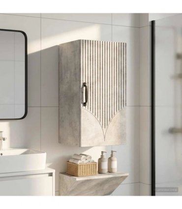 vidaXL Bathroom Wall Cabinet HOORN Concrete Grey 30 x 31 x 59 cm