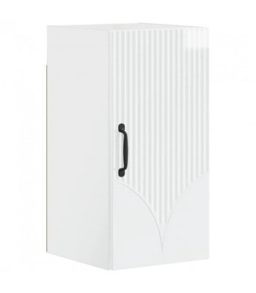 vidaXL Bathroom Wall Cabinet HOORN High Gloss White 30 x 31 x 59 cm