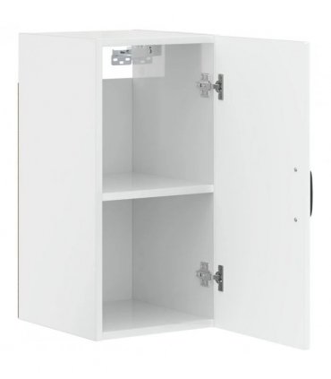 vidaXL Bathroom Wall Cabinet HOORN High Gloss White 30 x 31 x 59 cm