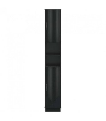 vidaXL Bathroom Cabinet with Open Shelf HOORN Black 30 x 31 x 187 cm