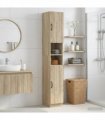 vidaXL Bathroom Cabinet with Open Shelf HOORN Sonoma Oak