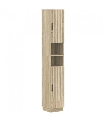vidaXL Bathroom Cabinet with Open Shelf HOORN Sonoma Oak