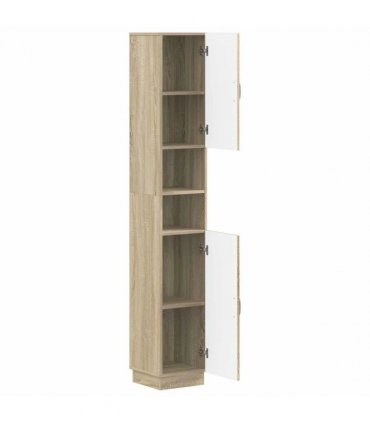vidaXL Bathroom Cabinet with Open Shelf HOORN Sonoma Oak