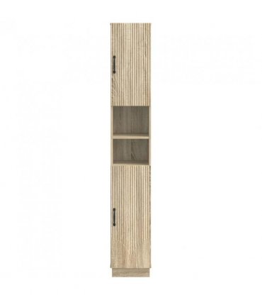 vidaXL Bathroom Cabinet with Open Shelf HOORN Sonoma Oak