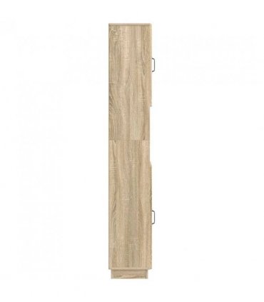vidaXL Bathroom Cabinet with Open Shelf HOORN Sonoma Oak